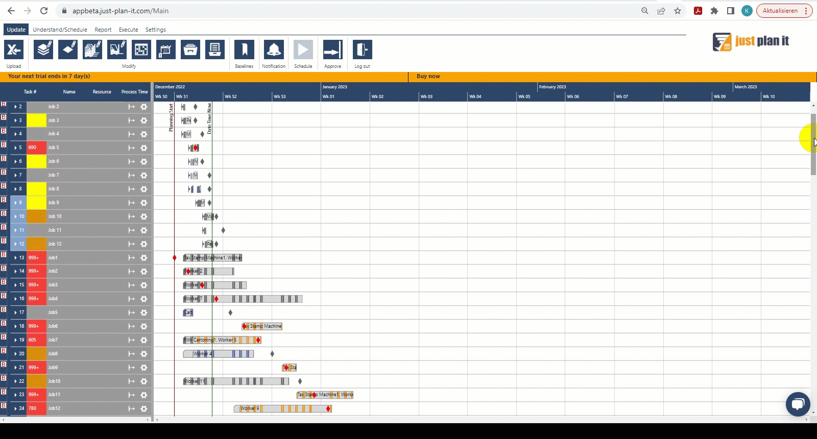 enhanced performance in just plan it by selected data loading