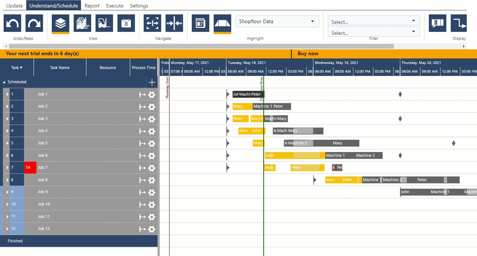 just plan it - automatic scheduling combined with manual scheduling