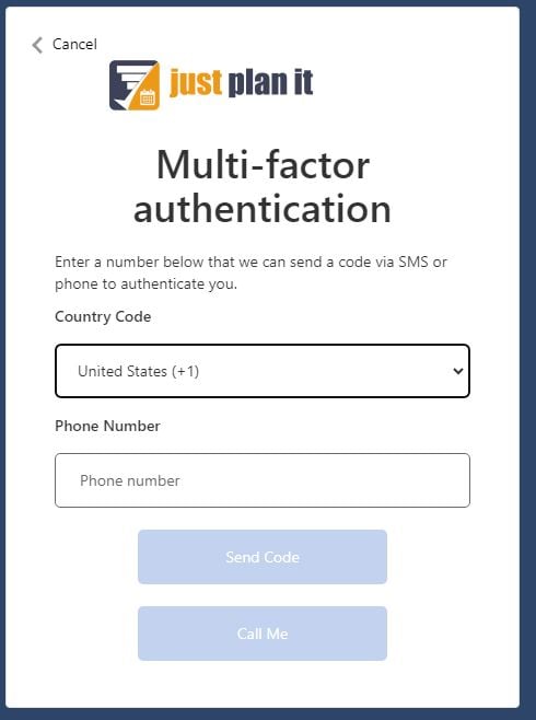 just plan it - multi-factor authentication by phone 