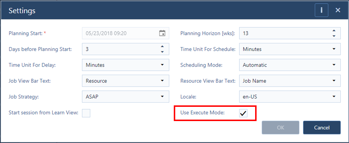 Settings-Execute-Mode