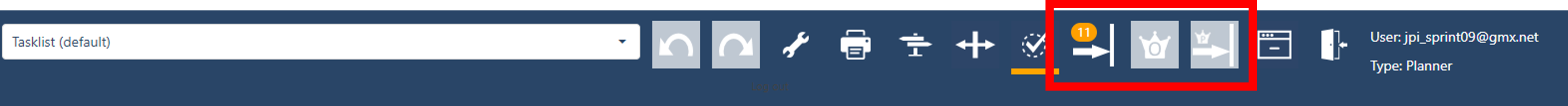 new icons on ribbon bar in tablet client of just plan it