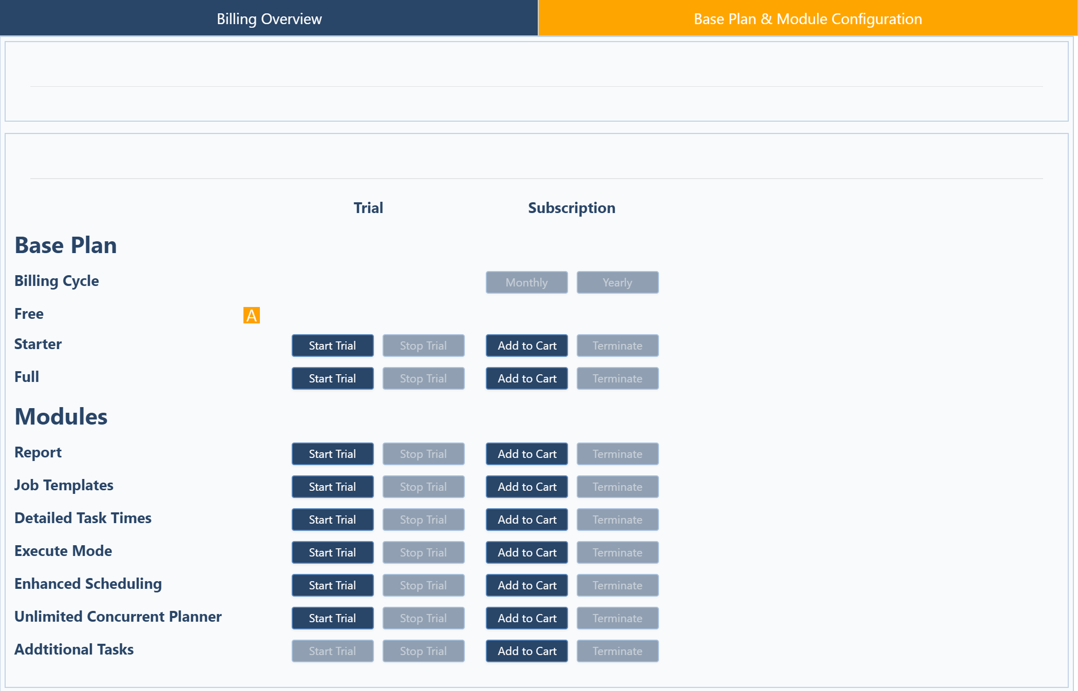 just plan it - module configuration