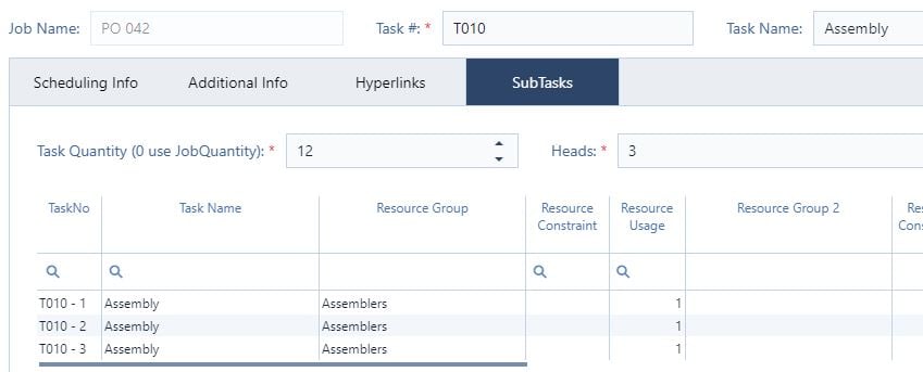mproduction scheduling with jpi: manpower- split up related tasks to speed processing -3anpower related tasks_Bild 3