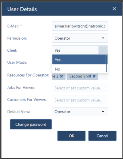 production scheduling software - chief operator