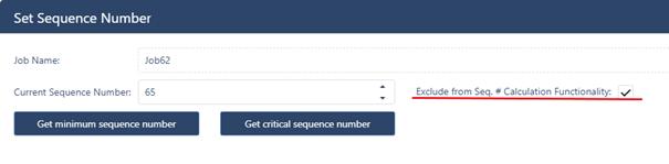 set sequence number