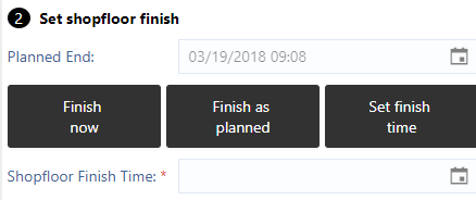 Execute Mode: Set Shopfloor Finish