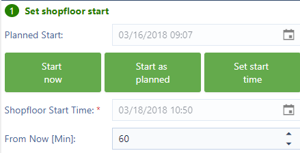 Execute Mode: Set Shopfloor Start