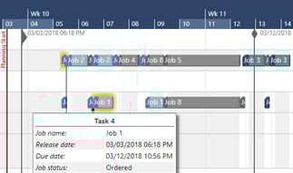 vertical line for release and due date in the resource view