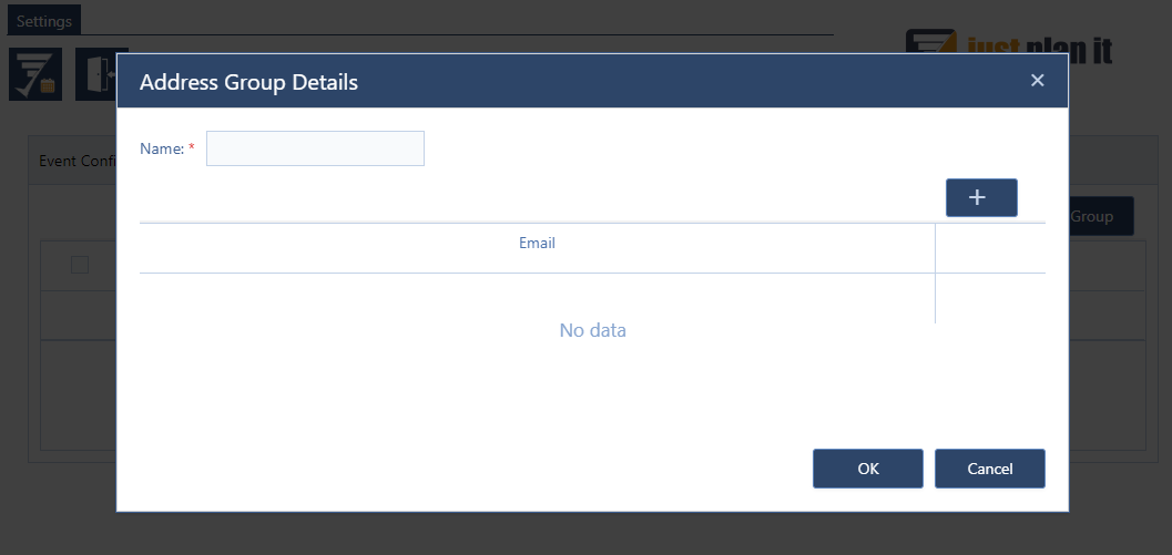 just plan it event messenger configuration address group details